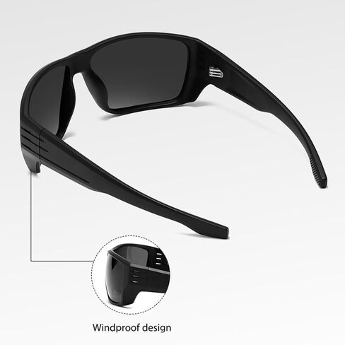 Sports Polarized Wrap Sunglasses For Men - Fishing Glasses UV Protection Rectangle in Saudi Arabia