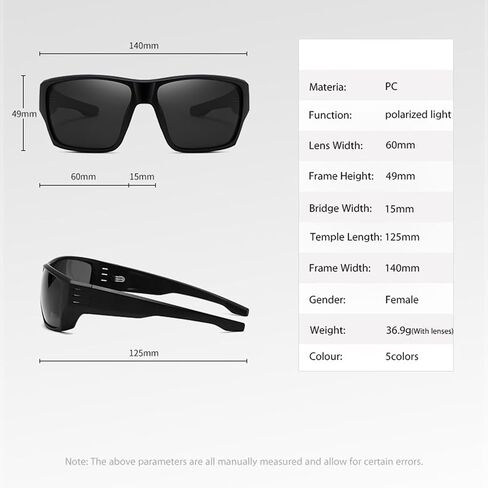 Sports Polarized Wrap Sunglasses For Men - Fishing Glasses UV Protection Rectangle in Saudi Arabia