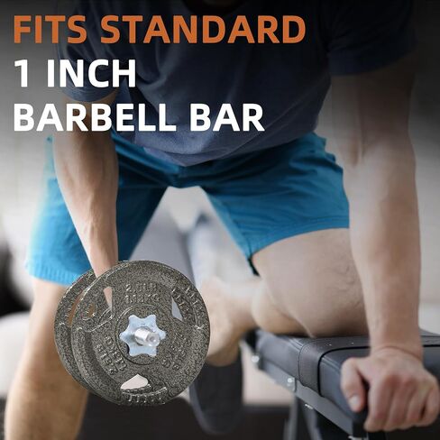 لوح وزن قياسي من الحديد الزهر مقاس 1 بوصة من Fitvids لتدريب القوة ورفع الأثقال، مقاسات متعددة in Saudi Arabia