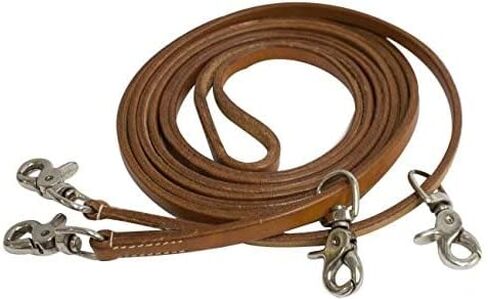 Showman 1/2" x 11' Medium Oiled Argentina Cow Leather Draw Reins in Saudi Arabia