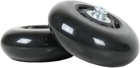 Luggage Wheel Replacement Kit - Set of Wheels, Bearings, Bolts, Axles (Black) (76mm) in Saudi Arabia
