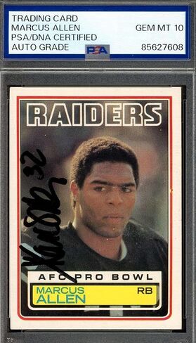 ماركوس ألين جوهرة النعناع 10 PSA DNA موقعة 1983 Topps Rookie Autograph - كرة القدم Slabbed بطاقات المبتدئين الموقعة in Saudi Arabia