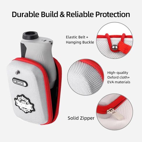 Golf Range Finder Case - Universal Protective Rangefinder Hard Case Compatible with Bushnell, Callaway, Garmin & More Rangefinders, Shockproof Anti-Scratch Rangefinder Pouch (Silver) in Saudi Arabia