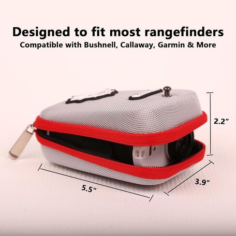 Golf Range Finder Case - Universal Protective Rangefinder Hard Case Compatible with Bushnell, Callaway, Garmin & More Rangefinders, Shockproof Anti-Scratch Rangefinder Pouch (Silver) in Saudi Arabia