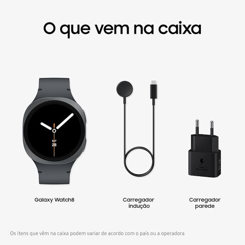 Samsung Galaxy Watch 8 | 40mm | AI Smartwatch w/ 1.34" AMOLED, Wear OS 6, Wi-Fi, Bluetooth, Heart Rate, GPS Fitness Tracker | IP68, MIL-STD-810H | International Model L320 | w/Fast Charger, Graphite in Saudi Arabia