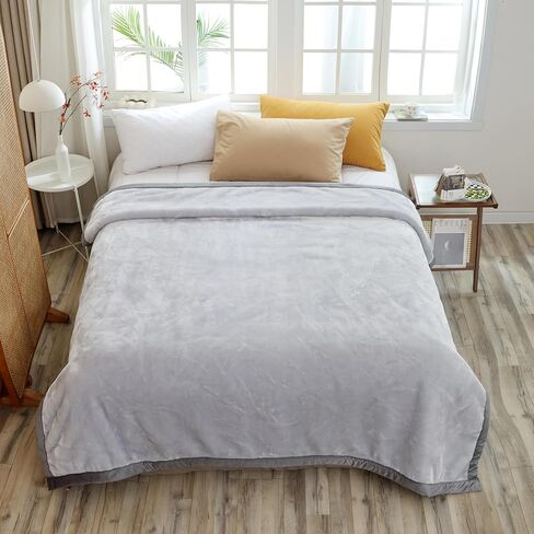 Heavy White Tiger Queen Size Blanket - Warm Plush Thick Korean Mink Fleece Raschel No-Lints, Cozy Valentine's San Marcos Winter, Microfiber Fluffy Mexican for Adults in Kuwait