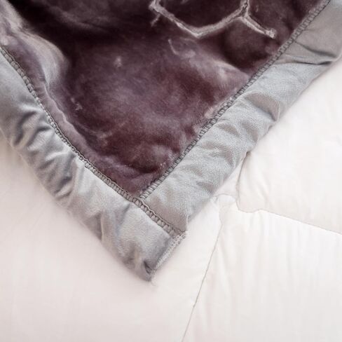 Heavy White Tiger Queen Size Blanket - Warm Plush Thick Korean Mink Fleece Raschel No-Lints, Cozy Valentine's San Marcos Winter, Microfiber Fluffy Mexican for Adults in Kuwait