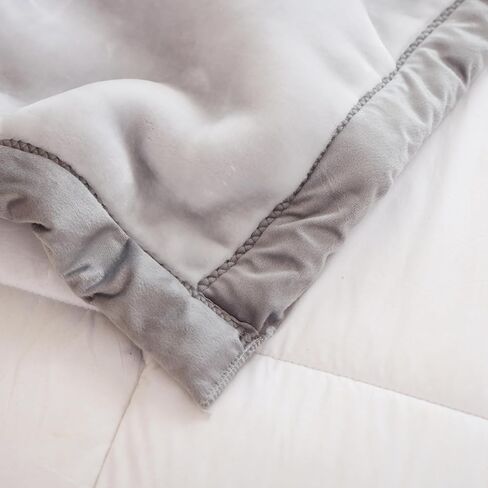 Heavy White Tiger Queen Size Blanket - Warm Plush Thick Korean Mink Fleece Raschel No-Lints, Cozy Valentine's San Marcos Winter, Microfiber Fluffy Mexican for Adults in Kuwait