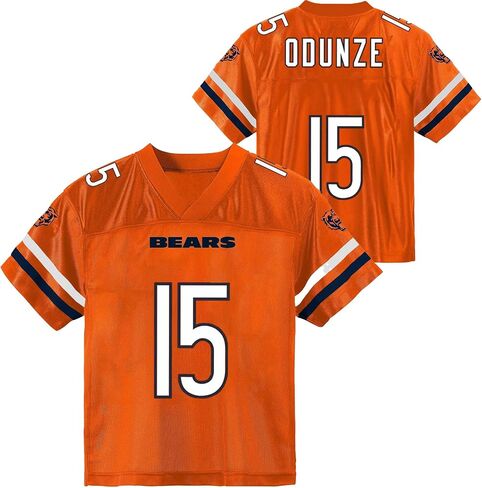 Rome Odunze Chicago Bears Orange #15 NFL Kids Youth 4-20 اسم ورقم لاعب بديل جيرسي in Saudi Arabia