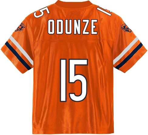 Rome Odunze Chicago Bears Orange #15 NFL Kids Youth 4-20 اسم ورقم لاعب بديل جيرسي in Saudi Arabia