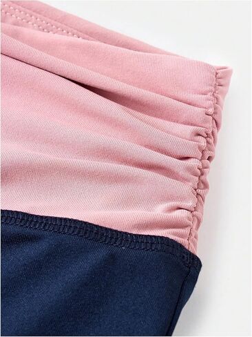 RoseSeek Girl's Fold Over Pants Color Block Low Rise Sweatpants Casual Yoga Pants in Saudi Arabia