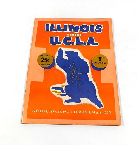 1951 UCLA at Illinois College Football Program 9-29-51 - College Programs in Saudi Arabia