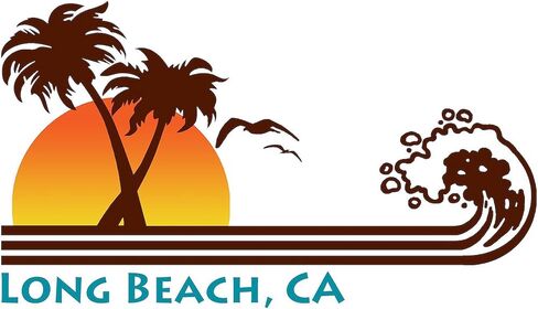 CafePress Long Beach California Rectangle Sticker Rectangle Bumper Sticker Car Decal in Saudi Arabia