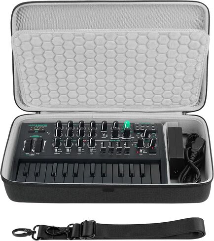 GEEKRIA Audio Interface Carrying Case, Compatible Arturia - MicroFreak/MicroBrute UFO/DrumBrute Impact, EVA Hard Shell Portable Travel Bag (Dark Gray) in Saudi Arabia