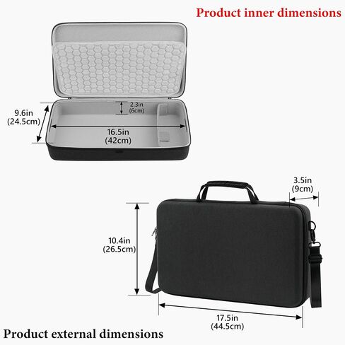 GEEKRIA Audio Interface Carrying Case, Compatible Arturia - MicroFreak/MicroBrute UFO/DrumBrute Impact, EVA Hard Shell Portable Travel Bag (Dark Gray) in Saudi Arabia