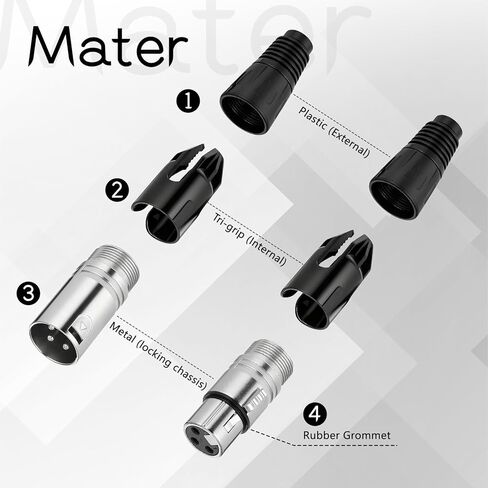 SHENLIU 40 Pcs 3 Pin XLR Solder Type Connector, 20 Male and 20 Female Zinc Alloy Microphone Audio Plug High Conductivity and Ultra-Low Noise for Studio Home Theater Live Performance in Kuwait