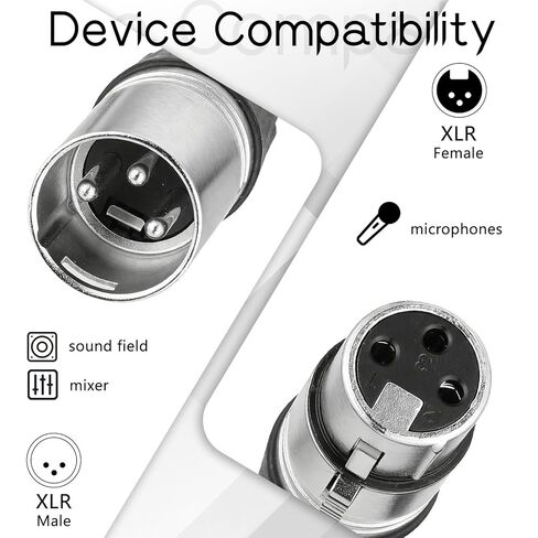 SHENLIU 40 Pcs 3 Pin XLR Solder Type Connector, 20 Male and 20 Female Zinc Alloy Microphone Audio Plug High Conductivity and Ultra-Low Noise for Studio Home Theater Live Performance in Kuwait