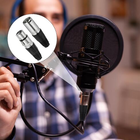 SHENLIU 40 Pcs 3 Pin XLR Solder Type Connector, 20 Male and 20 Female Zinc Alloy Microphone Audio Plug High Conductivity and Ultra-Low Noise for Studio Home Theater Live Performance in Kuwait