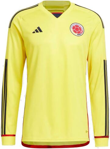 adidas Men's Columbia 22 FCF Soccer Long Sleeve Home Jersey, Bright Yellow in Saudi Arabia