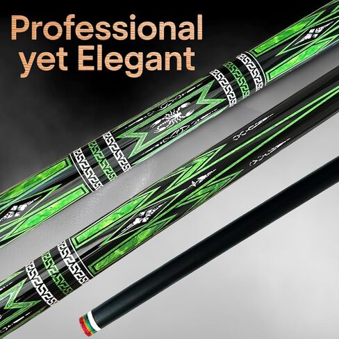 Tai ba cues 2-Piece Pool Stick with case, 13mm Multilayer Leather Tip, 58", Hardwood Canadian Maple Professional Billiard Pool Cue Stick, Fibergalss Shaft, 18, 19, 20, 21 Oz (Selectable) in Kuwait