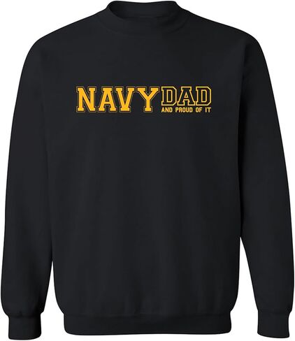 zerogravitee Navy Dad And Proud Of It Crewneck Sweatshirt in Saudi Arabia