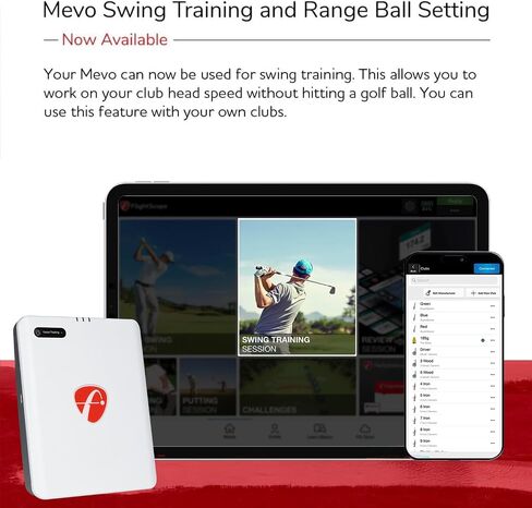 جهاز مراقبة إطلاق الجولف المحمول FlightScope Mevo Gen2 وجهاز المحاكاة النهائي | 18 معلمة بيانات متأرجحة، وكاميرا مدمجة، و8 دورات محاكاة E6 مع نظرة عامة على نظام تحديد المواقع العالمي (GPS) وتتبع اللقطات in Kuwait