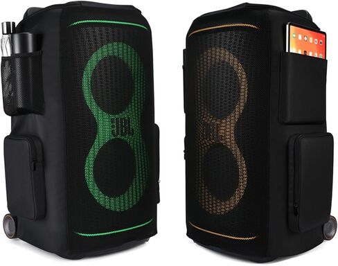 غطاء غبار حقيبة سفر لجهاز JBL PartyBox 520 - مكبر صوت محمول يعمل بالبطارية وميكروفون وشاحن وملحقات، حقيبة حماية محمولة لجهاز JBL PartyBox 520، أسود in Kuwait