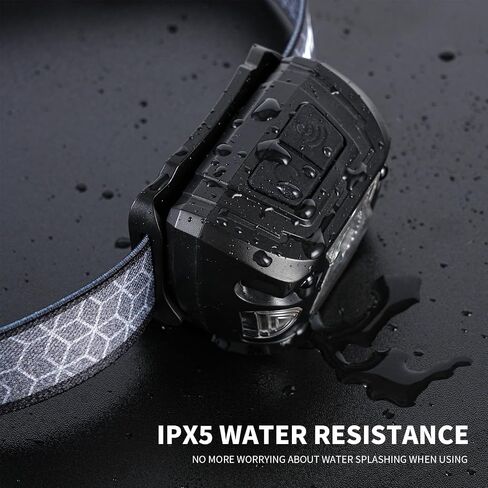 Outdoor Head Lamp, Rechargeable Type-C, 6Modes, 1000+ Lumens, IPX5 Waterproof Flashlight, 12 Hour Continuous Lighting Ideal for Camping Flashlights, Reading, Sports, Running, Hiking, Fishing in Saudi Arabia