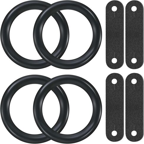 مجموعة حلقات مطاطية آمنة لركاب الطاووس من Soulchen وعلامات تبويب جلدية بديلة حلقات بديلة متينة لركاب الطاووس مثالية لركوب الفروسية in Kuwait