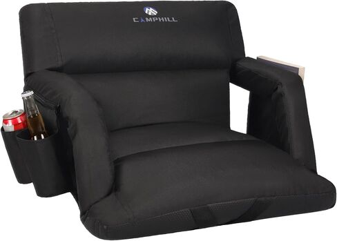 Wide Stadium Seat with Back Support & Padded Cushion,Portable Reclining Bleacher Seats,Camping Stadium Chair with Armrests,Waterproof in Saudi Arabia