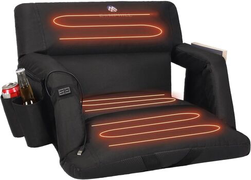 Wide Stadium Seat with Back Support & Padded Cushion,Portable Reclining Bleacher Seats,Camping Stadium Chair with Armrests,Waterproof in Saudi Arabia
