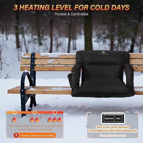 Wide Stadium Seat with Back Support & Padded Cushion,Portable Reclining Bleacher Seats,Camping Stadium Chair with Armrests,Waterproof in Saudi Arabia
