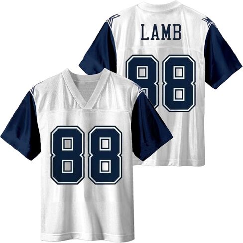 CeeDee Lamb Dallas Cowboys White #88 NFL Kids Youth 4-20 الاسم والرقم البديل للاعب كرة القدم جيرسي in Saudi Arabia