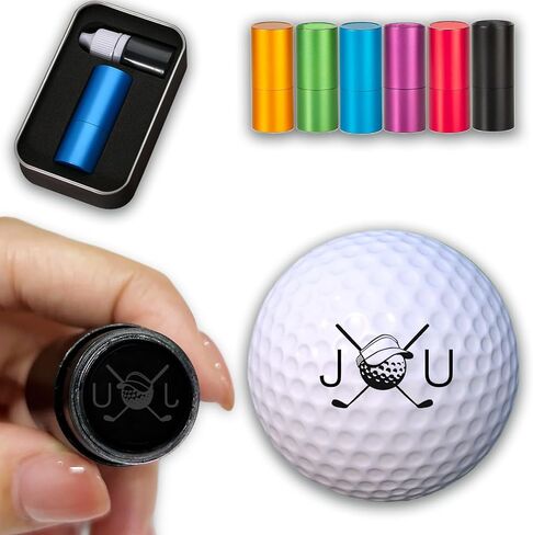 Custom Golf Ball Stamp, Personalized Golf Balls Marker Stamp, Customized Golfs Balls Stamps with Your Logo Design, Includes Fast-Dry Ink & Gift Box, Golfs Accessories for Men & Women Gifts in Saudi Arabia