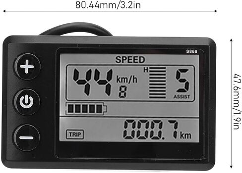 Alomejor Electric Scooter Display, High Brightness LCD Meter, Motorcycle Control Panel, 24V-60V Voltage Display, 6 Pin Interface, for Electric Scooters, Motorcycles, Bicycles Riders, Commut in Saudi Arabia