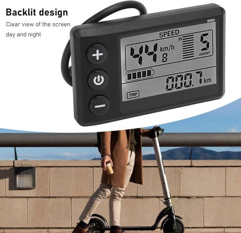 Alomejor Electric Scooter Display, High Brightness LCD Meter, Motorcycle Control Panel, 24V-60V Voltage Display, 6 Pin Interface, for Electric Scooters, Motorcycles, Bicycles Riders, Commut in Saudi Arabia