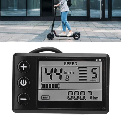 Alomejor Electric Scooter Display, High Brightness LCD Meter, Motorcycle Control Panel, 24V-60V Voltage Display, 6 Pin Interface, for Electric Scooters, Motorcycles, Bicycles Riders, Commut in Saudi Arabia