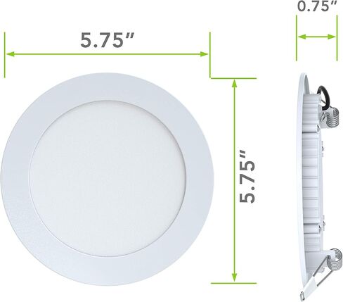 LeisureLED 5 حزمة RV قارب راحة السقف ضوء 720 التجويف سوبر سليم LED لوحة ضوء DC 12V 5.75 "9W كامل الألومنيوم النازل (أبيض بارد) in Saudi Arabia