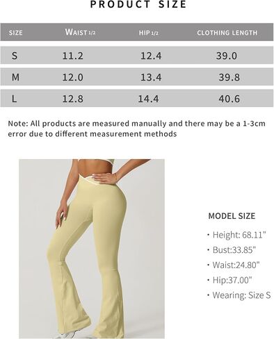 Women's High-Waisted Flared Leggings Pants Soft Skin-Friendly Tummy Control for Yoga Gym and Casual Wear in Saudi Arabia