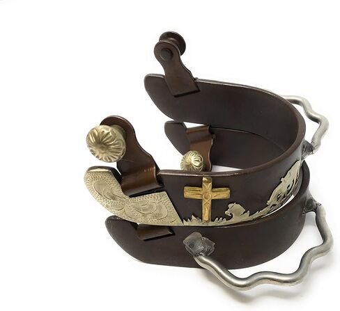 AJ Tack Men's Antique Brown Praying Cowboy Bumper Spurs in Saudi Arabia
