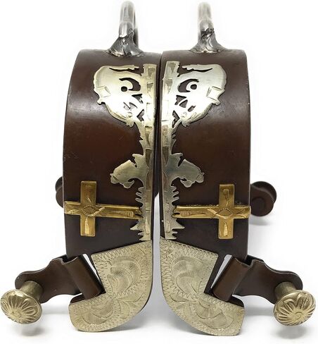 AJ Tack Men's Antique Brown Praying Cowboy Bumper Spurs in Saudi Arabia