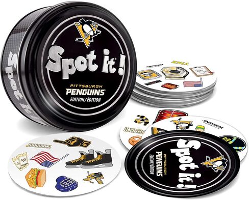MasterPieces Game Day - NHL Pittsburgh Penguins Spot It Game For Kids, Adults, and Family in Saudi Arabia