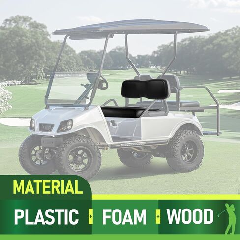 Golf Cart Front Seat Bottom & Seat Backrest Compatible with 2000.5-up Club Car DS Seat Bottom and Back Tan Plastic Foam Wood in Saudi Arabia