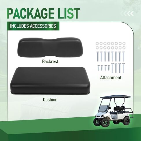 Golf Cart Front Seat Bottom & Seat Backrest Compatible with 2000.5-up Club Car DS Seat Bottom and Back Tan Plastic Foam Wood in Saudi Arabia