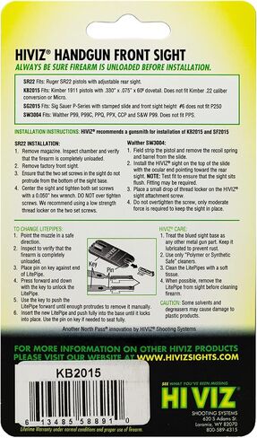 HIVIZHiViz KB2015 Kimber Interchangeable Litewave Front Handgun Sight in Saudi Arabia