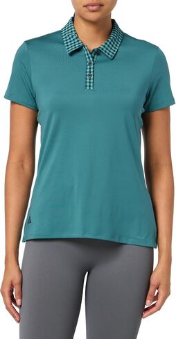 adidas Women's Ultimate365 Gingham Short Sleeve Polo Shirt in Saudi Arabia
