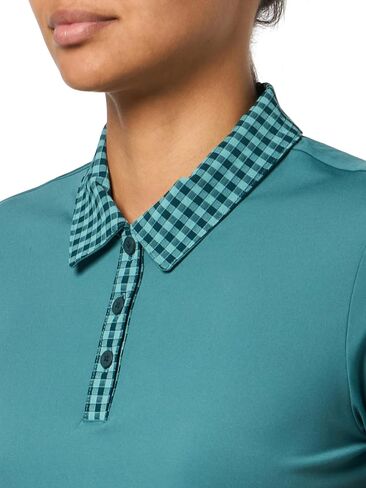 adidas Women's Ultimate365 Gingham Short Sleeve Polo Shirt in Saudi Arabia