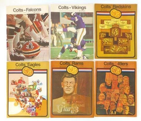 الكثير من (6) برامج كرة القدم المختلفة لعام 1968 + 1969 بالتيمور كولتس NFL - برامج NFL in Saudi Arabia
