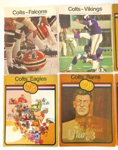 الكثير من (6) برامج كرة القدم المختلفة لعام 1968 + 1969 بالتيمور كولتس NFL - برامج NFL in Saudi Arabia