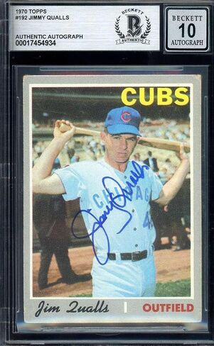Jimmy Jim Qualls Gem Mint 10 Beckett BAS موقعة 1970 Topps Autograph - بطاقات البيسبول الموقعة in Saudi Arabia